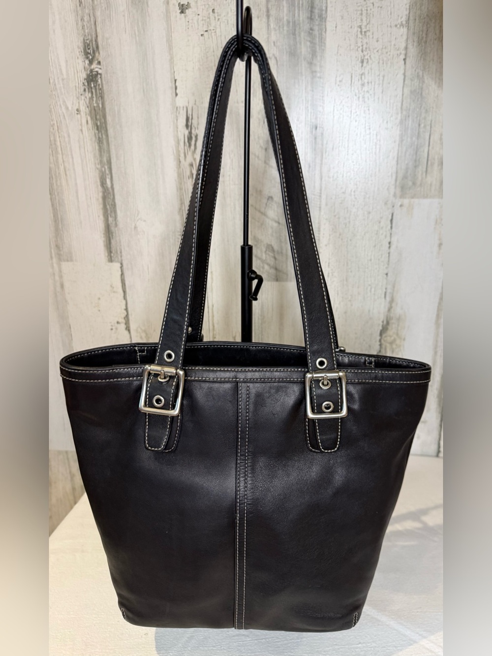 Coach Vintage Black Leather Legacy Lunch Tote Bag 2006 9572
